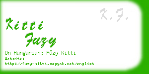 kitti fuzy business card